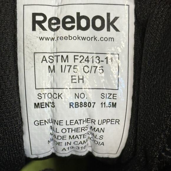Reebok NEW Sublite Cushion Tactical Waterproof Men 11.5 Boots 8” Zipper Comp Toe main image 9
